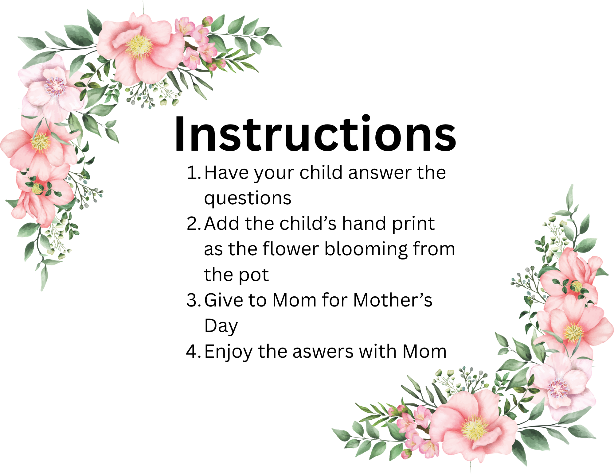 Mother's Day Craft: All about my mom