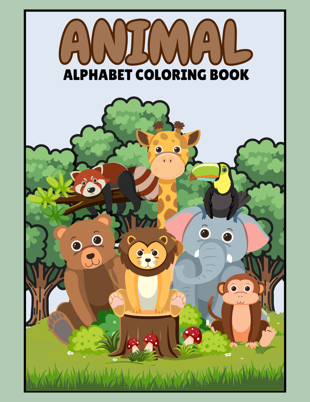Animal Alphabet Coloring Book