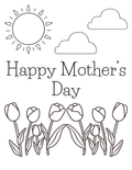 Simple Mother's Day Coloring Page