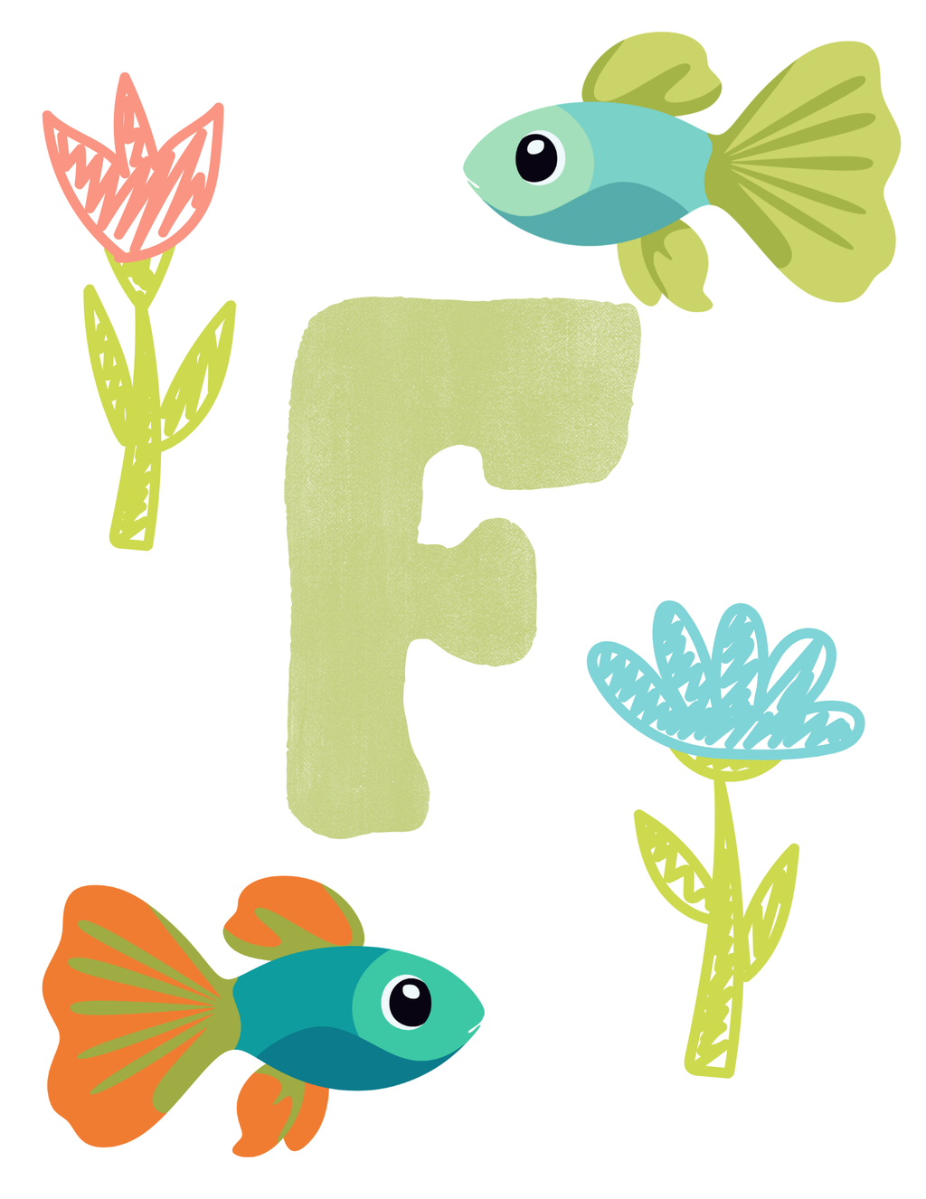 Toddler Journal: Letter F Worksheets