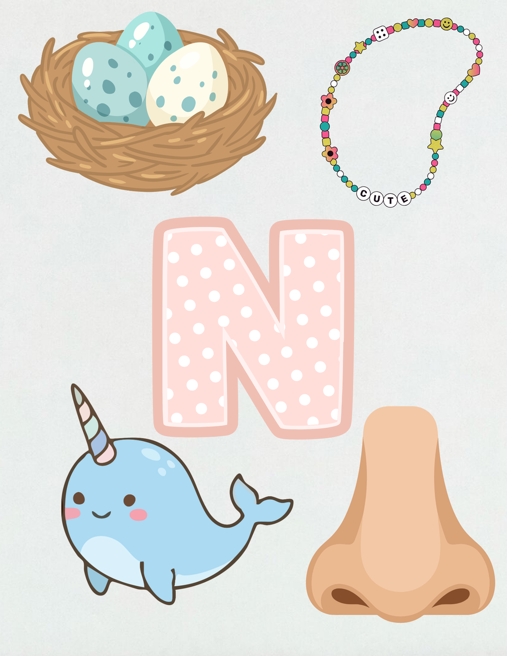 Toddler Journal: Letter N Worksheet