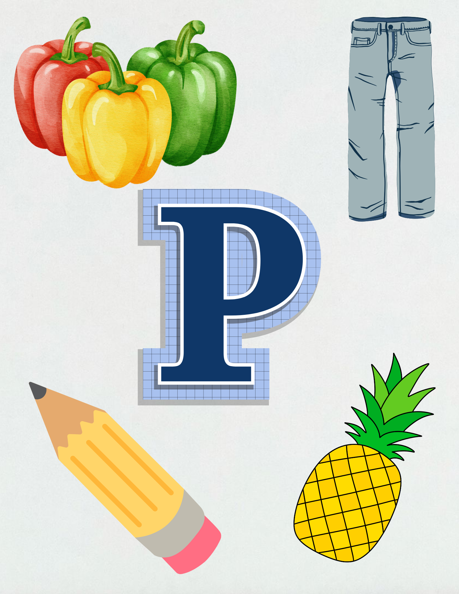Toddler Journal: Letter P Worksheet