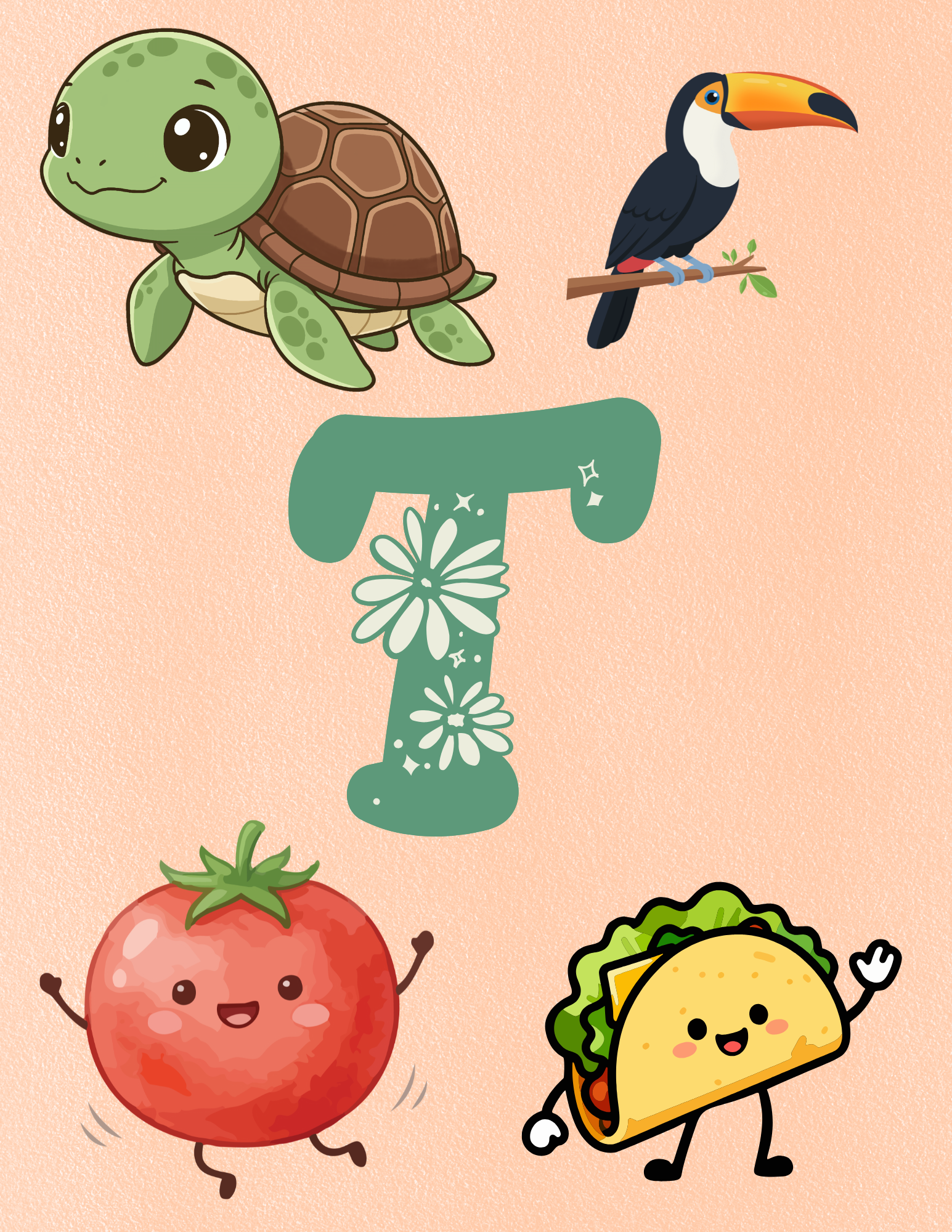 Toddler Journal: Letter T Worksheet