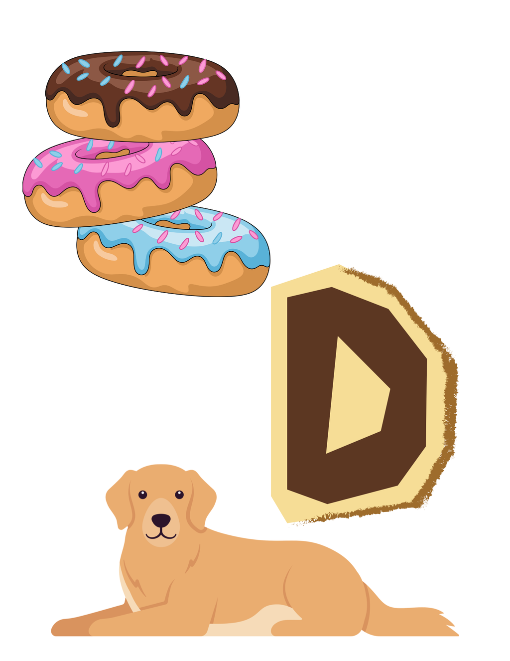 Toddler Journal: Letter D Worksheet